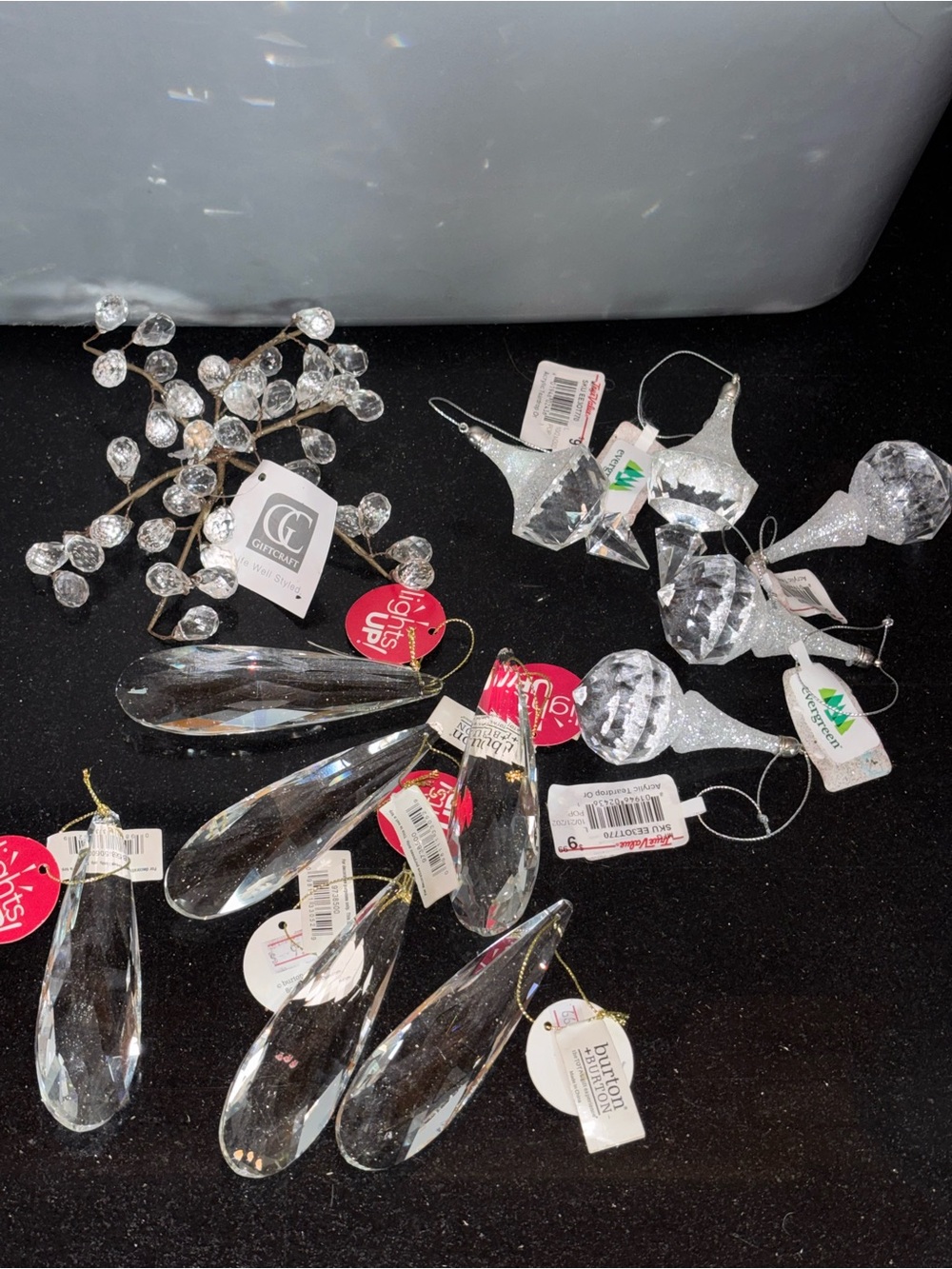 Evergreen Light Up Glass Ornaments